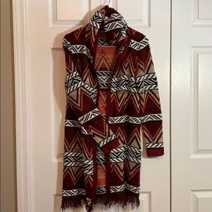 Hooded Tribal Cardigan